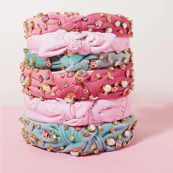 LELE SADOUGHI X BARBIE NWT HEADBAND LIMITED EDITION PINK HEART CRYSTAL & RAINBOW - Picture 5 of 9